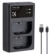 Kameras bateriju lādētāji - K&F Concept K&F LPE6NH Digital Camera Dual Channel Charger with type c Charging - купить сегодня в Kameras bateriju lādētāji - K&F Concept K&F LPE6NH Digital Camera Dual Channel Charger with type c Charging - купить сегодня в 