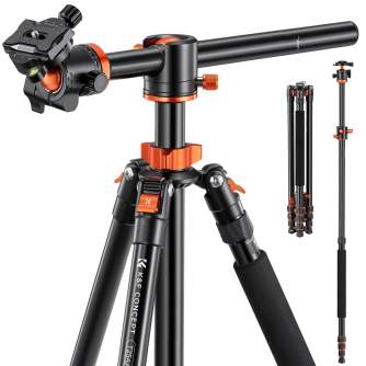 New products - K&F Concept K234A6 4-Section Aluminum Travel Tripod/Monopod with Ball Head, Black, 2,4m KF09.086V1 - quick order from manufacturer