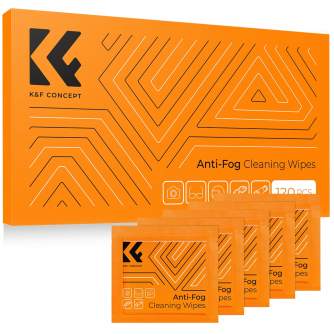 Sortimenta jaunumi - K&F Concept Lens/Eyeglasses Cleaning Wipes 120 PCS Pre-Moistened KF08.036 - ātri pasūtīt no ražotāja