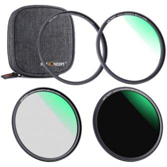 Filtru komplekti - K&F Concept Magnetic UV, Circular Polarizer & ND1000 Filter Kit with Case (58mm) SKU.1652 - ātri pasūtīt no ražotāja