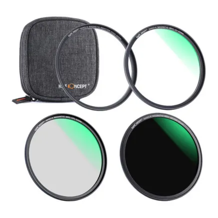 K&F Concept Magnetic UV, Circular Polarizer & ND1000 Filter Kit with Case (62mm)