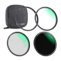 Больше не производится - K&F Concept Magnetic UV, Circular Polarizer & ND1000 Filter Kit with Case (95mm) 