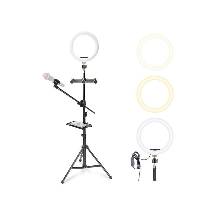 New products - LanParte 14" ring light with 2.1m tripod and 3 magnetic triangle phone holder SK2-3 - quick order from manufacturer