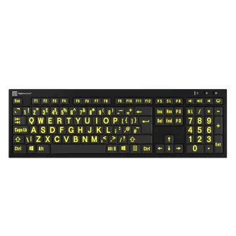 Sortimenta jaunumi - Logic Keyboard XLPrint NERO PC Yellow on Black UK LKB-LPYB-BJPU-UK - ātri pasūtīt no ražotāja