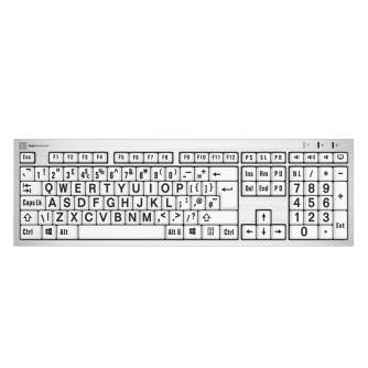 New products - Logic Keyboard XLPrint PC Slim Line Black on White UK LKB-LPRNTBW-AJPU-UK - quick order from manufacturer