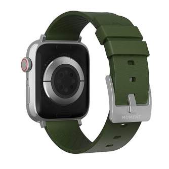 New products - Moment Everyday Leather Strap - for Apple Watch 42/44/45mm - Olive Green Leather 320-034 - quick order from manufacturer