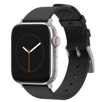 Sortimenta jaunumi - Moment Thin Leather Strap - for Apple Watch 38/40/41mm - Black Leather 320-036 - ātri pasūtīt no ražotāja