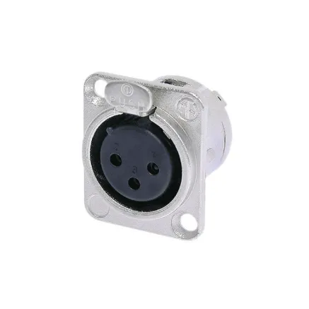 Neutrik NC3FD-L-1 XLR Female Receptacle Panel Mount Nickel