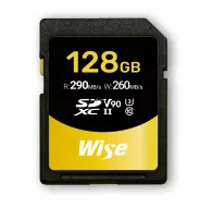 Memory Cards - Wise SD-N 128GB SDXC UHS-II V90 Memory Card WI-SD-N128 - quick order from manufacturerMemory Cards - Wise SD-N 128GB SDXC UHS-II V90 Memory Card WI-SD-N128 - quick order from manufacturer