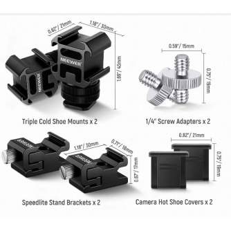 Acessories for flashes - Neewer 8 pcs camera hot shoe mount set 10101180 - buy today in store and with delivery