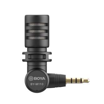 Mikrofoni - Boya Mini Condenser Microphone BY M110 for 3.5mm TRRS - ātri pasūtīt no ražotāja