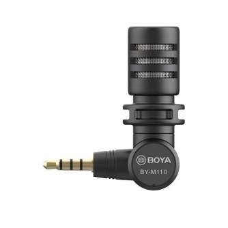Mikrofoni - Boya Mini Condenser Microphone BY M110 for 3.5mm TRRS - ātri pasūtīt no ražotāja