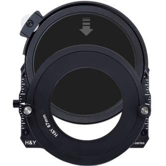 ND neitrāla blīvuma filtri - H&Y Circular Polarising Drop in filter ND64 K-series HD MRC - 95 mm grey - ātri pasūtīt no ražotāja