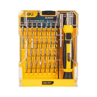 Прочие аксессуары - Precision Screwdriver set 33 pcs Deli Tools EDL1033D - купить сегодня в магазине и с доставкой