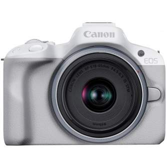 Беззеркальные камеры - Canon EOS R50 + RF-S 18-45mm F4.5-6.3 IS STM (White) - купить сегодня в магазине и с доставкой