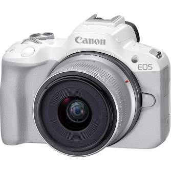 Mirrorless Cameras - Canon EOS R50 + RF-S 18-45mm F4.5-6.3 IS STM (White) - buy today in store and with delivery