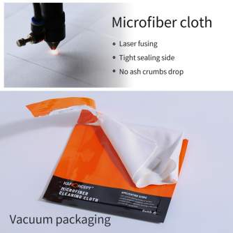 Чистящие средства - K&F Concept K&F 3pcs* Microfiber Cleaning cloth Kit, 15*15cm, White, Dry, in vacuum SKU.1683 - быстрый заказ