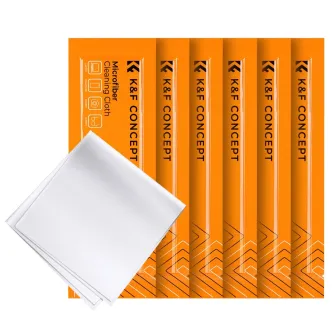 Cleaning Products - K&F Concept 6pcs Cleaning cloth set needle a dust-free cleaning cloth dry cloth white 15*15cm SKU.1684 - quick order from manufacturer