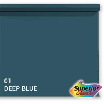 Foto foni - Superior Background Paper 01 Deep Blue 1.35 x 11m - быстрый заказ от производителя