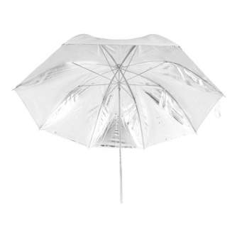 Umbrellas - Falcon Eyes Umbrella UR-48S Silver/White 122 cm - quick order from manufacturer