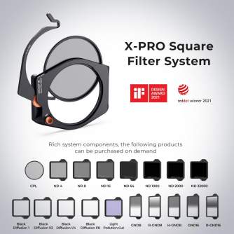 Kvadrātiskie filtri - K&F Concept K&F 100*100*2mm Anti-light Pollution Square Filter with Protective Frame, HD Optical Glass Wat