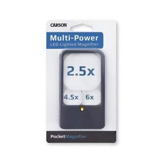 Sortimenta jaunumi - Carson Pocket Magnifier 2,5-6x with LED PM-33 - ātri pasūtīt no ražotāja