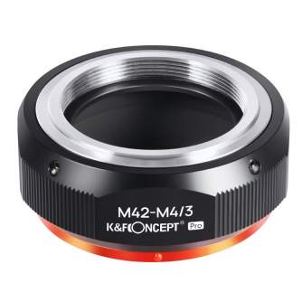 Sortimenta jaunumi - K&F Concept K&F M42-M4/3 PRO high precision lens adapter (orange) M10125 Lens Adapter KF06.441 - ātri pasūtīt no ražotāja