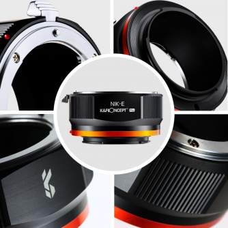 Адаптеры - K&F Concept K&F Nikon to Sony Adapter for Nikon AI F Mount Lens to E NEX Mount Mirrorless Camera with Matting Varnish