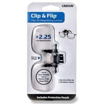 New products - Carson Magnifying Glasses 1.5x (+2.25 Diopter) Clip-On and Flip-Up - quick order from manufacturer