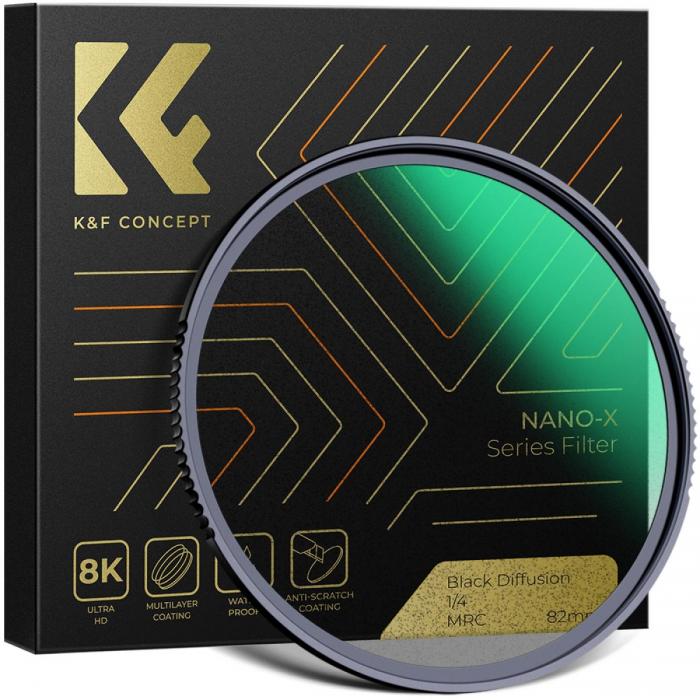 ND neitrāla blīvuma filtri - K&F Concept K&F 67MM Nano-X Black Mist Filter 1/4, HD, Waterproof, Anti Scratch, Green Coated KF01.1481 - ātri pasūtīt no ražotāja