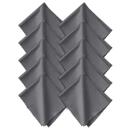 K&F Concept KF 10pcs* Microfiber Cleaning cloth Kit, 15*18cm, Gray, Dry, in OPP bag SKU.2008