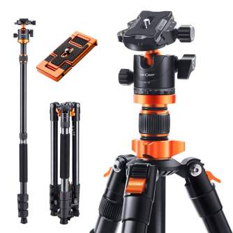 Tripod Accessories - K&F Concept K&F 1.6m Aluminum Tripod Detachable Monopod with Quick Release Plate, Ball Head and Compact Travel Carrying Bag .. - quick order from manufacturer