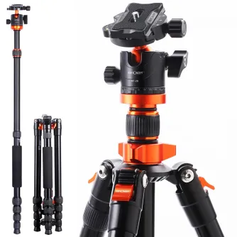 Штативы для фотоаппаратов - K&F Concept K&F 1.6m Carbon Fiber Lightweight Travel Tripod with 36mm Metal Ball Head Load Capacity 8kg,Quick Release Plate,for - купить сегодня в магазине Master Foto и с доставкой Лучший выбор профе