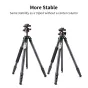 Statīvu aksesuāri - K&F Concept K&F 1.7m Carbon Fiber Travel Tripod Max Height,lightweight tripod 15kg Load for DSLR Cameras A25