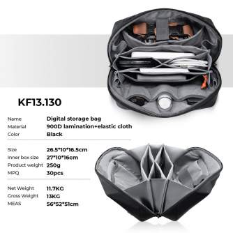 Studijas aprīkojuma somas - K&F Concept K&F Alpha Sling 4L,Digital Storage bag KF13.130 - ātri pasūtīt no ražotāja