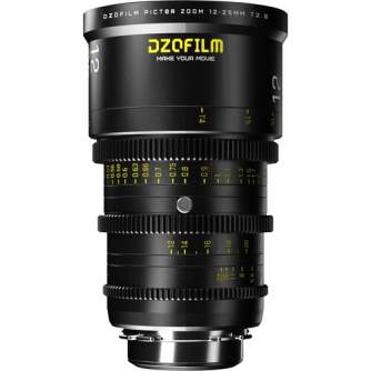 CINEMA видео объективы - DZO Optics DZOFilm Pictor 12-25mm T2.8 Super35 Parfocal Zoom Lens (PL/EF, Black) PICT1225-T28-BK - быст