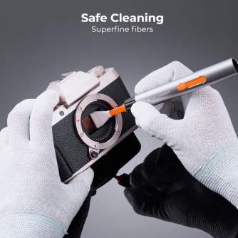 Foto kameras tīrīšana - K&F Concept K&F Aluminum Versatile Switch Cleaning Pen Kit ( Cleaning Pen + APS-C Sensor Cleaning Swab*6+ Flocki SKU.1975 - ātri pasūtīt no ražotāja