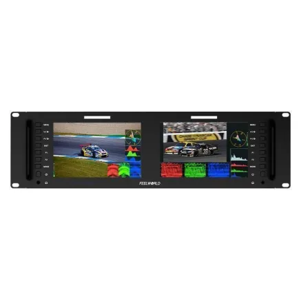 Feelworld D71 PLUS Dual 7"3RU Rack Mount Monitor 4K HDMI SDI D71 PLUS