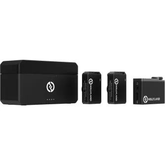 Bezvadu piespraužamie mikrofoni - Hollyland Lark Max Duo (2x TX + 1x RX + 1x Charging Case) (Black) PROMO 2x - ātri pasūtīt no ražotāja