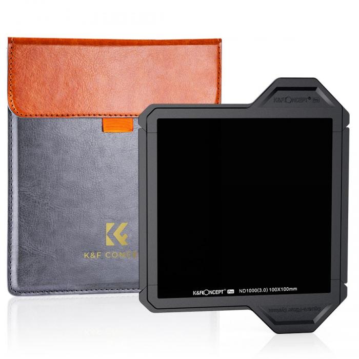 ND фильтры - K&F Concept K&F 100*100*2MM Square Full ND1000 with Lens Protection Bracket SKU.1809 - быстрый заказ от производите