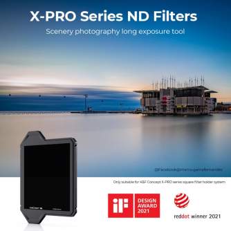 ND фильтры - K&F Concept K&F 100*100*2MM Square Full ND64 with Lens Protection Bracket, Optics Glass, HD, Waterproof SKU.1873 - 