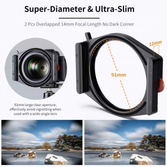Neutral Density Filters - K&F Concept K&F High-End Square Bracket System, with built-in 95mm CPL, with 67/72/77/82mm adapter ring Square N SKU.1878 - quick order from manufacturer