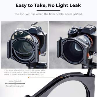 Neutral Density Filters - K&F Concept K&F High-End Square Bracket System, with built-in 95mm CPL, with 67/72/77/82mm adapter ring, Square SKU.1808 - quick order from manufacturer