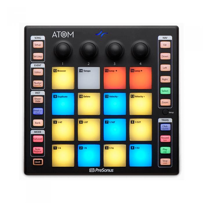 Sortimenta jaunumi - Presonus Atom MIDI pad controller CPRE020 - ātri pasūtīt no ražotāja
