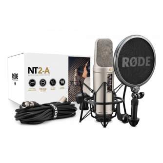 Microphones - RODE NT2-A Studio Kit Large-Diaphragm Microphone Bundle - quick order from manufacturer