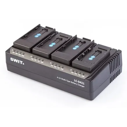 Swit LC-D421C KIT | 4-CH DV charger with 4x Canon BP Style plates LC-D421C KIT