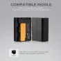 K&F Concept NP-FZ100 2000mAh dual battery pack with smart dual-channel charger for Sony cameras, shown open with visible battery label and closed with protective casing