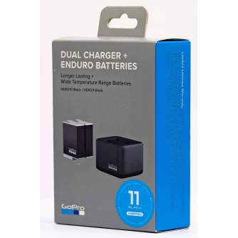 Accessories for Action Cameras - GoPro Enduro dual charger + 2 pcs. Enduro batteries ( HERO12 HERO11 HERO10 Black cameras) - buy today in store and with delivery