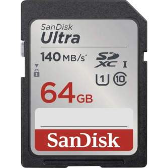 Карты памяти - SanDisk Ultra SDXC UHS-I 140MB/s 64GB (SDSDUNB-064G-GN6IN) - купить сегодня в магазине и с доставкой