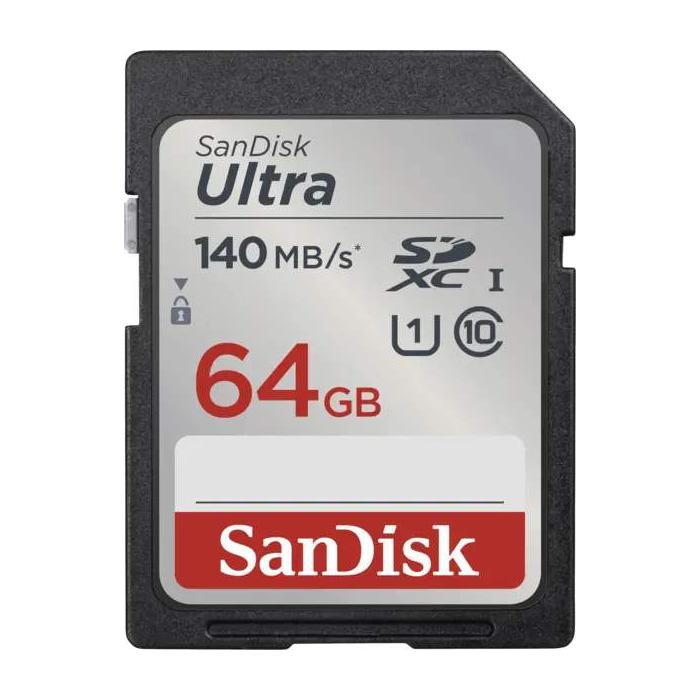 Atmiņas kartes - SanDisk Ultra SDXC UHS-I 140MB/s 64GB (SDSDUNB-064G-GN6IN) - perc šodien veikalā un ar piegādi